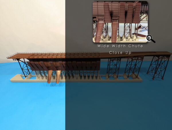 Concrete Ore Dock - Left Side - End Kit - Wide Chute