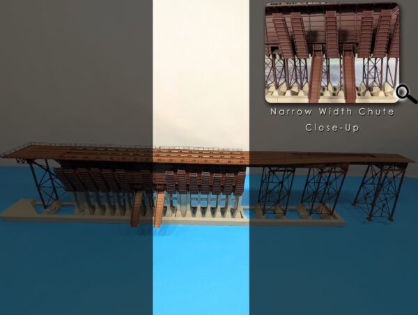 Concrete Ore Dock - Left Side - Expansion Kit - Narrow Chute