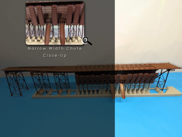 Concrete Ore Dock - Right Side - End Kit - Narrow Chute