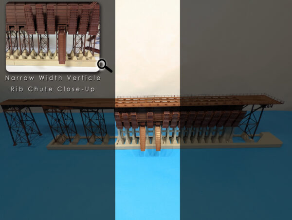Concrete Ore Dock - Right Side - Expansion Kit - Narrow Vertical Rib Chute