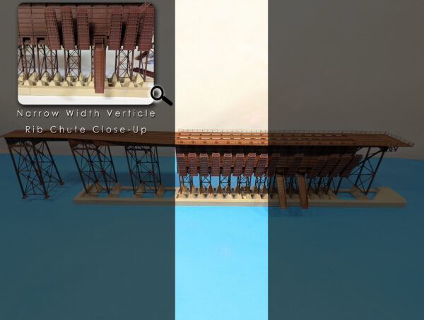 Steel Ore Dock - Right Side - Expansion Kit - Narrow Vertical Rib Chute