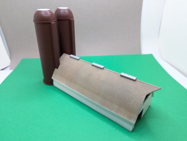 Gothic Style Large Cattle Barn with 2X A.C.O. Silo Cutout