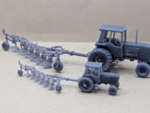 N Scale Red 720 plow, 6 bottom