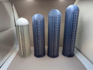 HO-scale-Modern Stave 16'x50' Silo