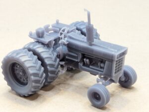 HO Scale Red 66 Tractor With Rops Wide Front with duals