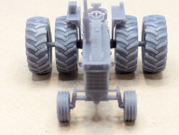 HO Scale Red 66 Tractor With Rops Wide Front with duals