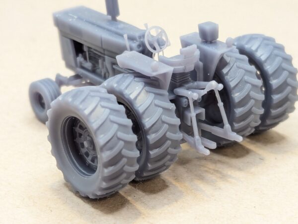 HO Scale Red 66 Tractor With Rops Wide Front with duals