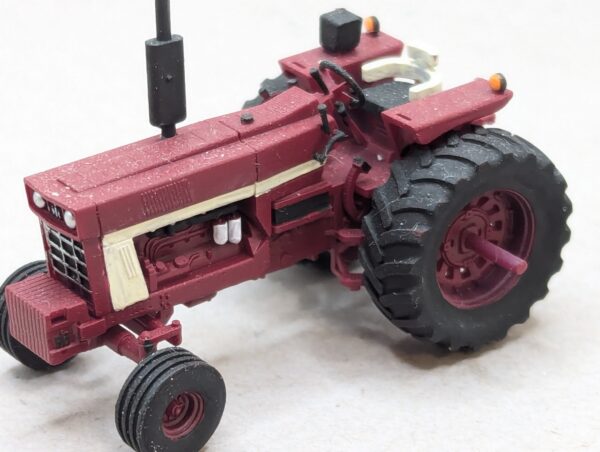 HO Scale Red 66 Tractor With Rops Wide Front