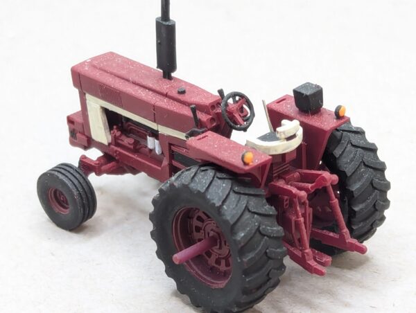 HO Scale Red 66 Tractor With Rops Wide Front