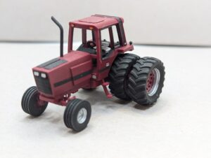 HO Scale Red 88 Tractors Wide Front with Plow Setup